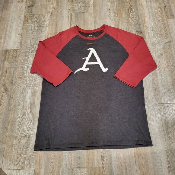Nike Other - Nike Tee Athletic Cut University of Arkansas Baseball Tee Shirt Mens Size Large
